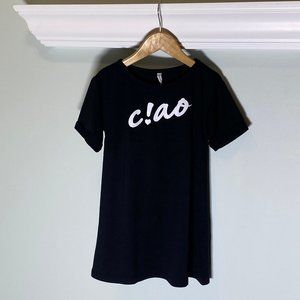 fabkids Girls Black Cover Up Dress (Size 4/5)